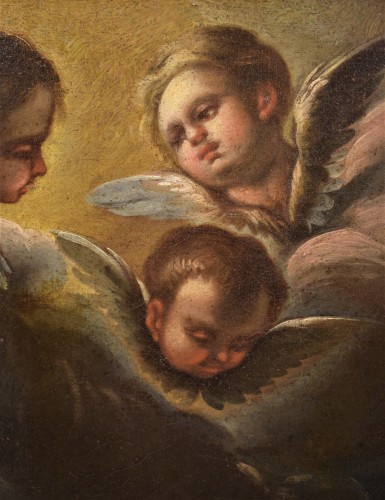 Antiquités - Lamentation de la Vierge avec Madeleine sur le Christ - École Romaine fin du XVIIe siècle